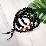 108배염주팔찌 금강저불교팔찌 지혜의상징 8mm 흑단 : 고든와디