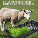 염소사료통 플라스틱 양 먹이통 및 물통 반려동물 번식용 (둥근바닥) 1미터 kg 2개 : 가람국제유통