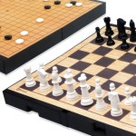 실내놀이 간단한체스판 입문 승부 오목 중형 양면 : 허니버킷