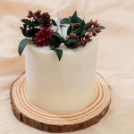 나무 아로마 테라피 캔들 트레이 미니멀리스트 인스타그램 스타일 장식 라운드 캔들 베이스 2 개 : 리리맨션