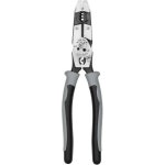 클라인 툴 J2159CRTP 사이드 커팅 플라이어 크림퍼 피시 테이프 풀러 및 와이어 스트리퍼가 장착된 9인치 저니맨 고레버리지 하이브리드... 