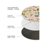 만화 동물 교통 자동차 러그 침실 원형 H.40x40cm 라운드 거실 도로 카펫 동물 공원- 직경 60cm : 다복한두유네