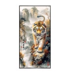 호랑이그림 인테리어 족자 동양화 호랑이 액자 장식 두루마리 : 아쟈무역