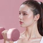 헬스덤벨 컬러 육각 아령 2개세트 3kg 핑크 홈트레이닝 웨이트 : 베이직리빙