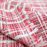 MTC-016 이태리 레드 코튼 썸머 트위드 원단 ½마 : 모스프 MoSF