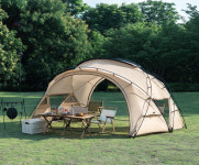 글램핑 텐트 가벼운 반구형 캠핑 방수 바람막이 천막 : 온드플
