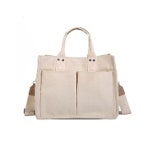 투포켓 사각에코백 무늬없는 캔버스 텀블러가방 반다나 : 그린나래상점