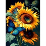 성인용 포토스무아 다이아몬드 페인팅 키트 DIY 해바라기 아트 5D 버터플라이 풀 드릴 도트 가정용 벽 장식용 그림 공예 12 X 16 인치 G6834... 