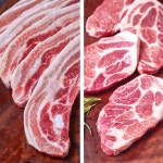 한돈 삼겹살 500g + 목살 500g (총 1kg) 구이용 국내산 냉장 바베큐 캠핑용 : 보람한돈