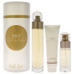 Perry Ellis 360 3.4oz EDT Spray, 0.25oz EDT Spray 3oz Shower Gel Women 3 Pc Gift 3 Fl Oz (Pack of 1) : 엘엘순수컴퍼니