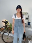 [꾸안꾸/오버핏] 여성 스칼렛 데님 서스펜더 오버롤 멜빵 점프수트(2color) : 세컨드아워