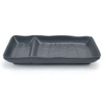 플라스틱 멜라민 나눔 접시 원형 2칸 2구 이구 반찬 그릇 횟집 앞접시 18센치 : 신한산업