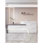 상담데스크 매장 포스대 안내 플랫폼 베이커리 책상 120x60x100 미백색+번개(우) : 글로바잉1