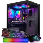 STGAubron 게이밍 PC 데스크탑 Radeon RX 580 16G GDDR5 인텔 코어 i7 최대 3.9G 램 512G SSD 600M 와이파이 블루투스 5.0 RGB 팬... 