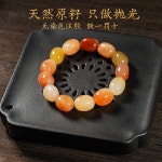 신장 금옥 팔찌 캐주얼 팔찌 천연 설탕색 금옥 보석 단일 원형 팔찌 섬세하고 촉촉한 질감 : 비비7