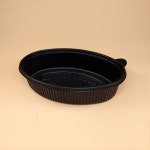 타원 찜용기 세트(중/검정/JH)_아구찜 해물찜 찜닭 쟁반짜장 등뼈찜 닭볶음탕 포장 배달용기 : 팩스토리 포장용기 일회용기