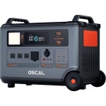 OSCAL 파워맥스 3600 휴대용 발전소 3600Wh 서지 6000W LiFePO4 확장형 태양광 발전기 4xAC 콘센트 1.2H 풀 충전 가정 비상 야외 캠핑 로드... 