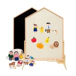 시그니처 양면보드(시그니처 스탠드) + 노리터펠트 2종 SET 유아 자석보드 자석 칠판 : 씨유니마켓