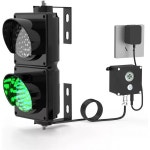 2in1 빨강초록 정지 및 출발 신호등 LED 산업용 교통 램프 4인치 버튼 제어 톨게이트 세차장용 : 지바쇼퍼