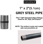 게일스페이스 산업용 스틸 1인치 파이프 G00151-G00248 내구성 DIY 가구용 : 더봄09