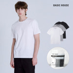 베이직하우스 고밀도 3팩 면 20수 무지 반팔티 : BASIC HOUSE