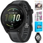 Garmin 010-02863-30 포러너 165 음악 스마트 스포츠 시계, 블랙 슬레이트 그레이 | 미국 공식 파트너 모델 데코 에센셜 2팩 스크린 프로텍터... 