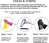 게일스페이스 산업용 스틸 1인치 파이프 G00151-G00248 내구성 DIY 가구용 : 더봄09