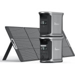 휴대용 발전소 안데스 1500 1추가 배터리 및 200W 태양광 패널 키트 2924Wh 용량 LiFePo4 배터리 2400W피크 3600W 태양광 발전기로 가정용... 