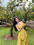 레몬 옐로우 로우 커버 페이크 니트 롱 원피스 : 로즈드제이