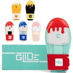 슬라이딩 미트 - 야구 청소년, 및 소프트볼, 아이스크림 드립 디자인, 왼손 오른손 손과 손목 보호, 조절 가능한 스트랩 Icy Heat : R비컴퍼니