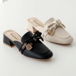 제이시 여자 발편한 정장슬리퍼 푹신한 리본 블로퍼 S일오일 쿠션 : 제이시 JAYSI