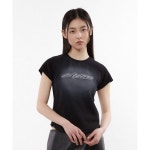 키뮤어 KIIMUIR (우먼) 워시드 크롭 반팔 티셔츠_블랙 KBDUWTS002BK 2369395 : 정품 더벨라샵