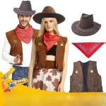 서부영화 모자 카우보이 데님 할로윈 분장 학교 중절모 : 핵직구샵