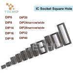 IC 소켓 스퀘어 홀 좁은 넓은 DIP 6 8 14 16 18 20 24 28 40 핀 DIP6 DIP8 DIP14 DIP16 DIP18 DIP20 DIP28 DIP40 10 개 : 벨류상점
