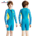 서핑슈트 주니어 긴팔 수영복 보온 다이빙 원피스 래시가드 25MM 반바지 k25 : 심쿵 구매대행