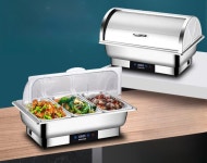 챠핑디쉬 전기 온열기 디지털 스토브 워머 데우기 부페 뷔페 온도 음식 난방 부착형 호텔 : 여기는 빠른직구