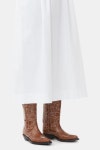 가니 화이트 코튼 포플린 미디 드레스 (Bright White) F9121 : 칩스토리