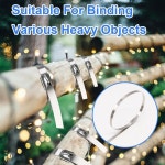 Bemaka 스테인리스 스틸 메탈 케이블 타이 H-082-100PCS 내후성 강력 고정용 : 멀티스토어6