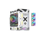 MegaPC XEra 오픈 프레임 미드타워 MicroATXMiniITX 게이밍 케이스 강화 유리 패널 높은 공기 흐름 ARGB 조명 USBC 포트블랙화이트프린트... 
