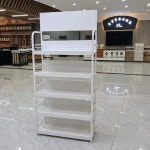 사무실 과자 선반 4단 팬트리 앵글 철제선반 약국 진열 매대 간식대 창고 베란다 펜트리 : 만물팜팜