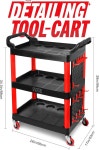 브이비비드 차량용 디테일링 툴카트 VVDetailingToolCart 3단 적재대 이동식 견고 : 호호마켓10