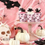 할로윈 파티용 일회용 종이컵 유령박쥐 핑크 9oz J4452 안전견고 : 호호마켓13