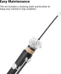 Btuty ABS Bb클라리넷 입문용 학생용 완성 세트 B0D7C4PV9X 휴대용 조절용품 포함 : 제이에이치상사8