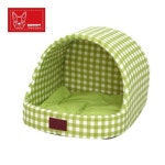 ahapet 동글이 하우스중형 체크그린 애견방석 : 모두봉화