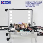 메이크업 캐리어 박스 전문가용 네일아트 뷰티 조명 20인치 8등형 블랙 : 딜루트트