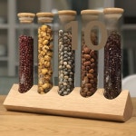 견과류 보관 케이스 투명 진열통 사탕 잡곡 원형 2구 시약관 3.7x15cm 120ml : 만복스토어 리빙