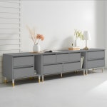 아리엘퍼니쳐 G9184 거실 수납장 2단 서랍 선반 거실장 세트 2350 3colors : 아리엘퍼니쳐