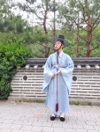 선비한복 대여, 졸업사진 한복, 연한 하늘색 도포, 구름선비 : 규화한복