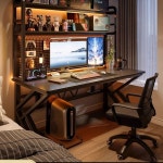 컴퓨터 케이스 책상 공냉식 타공판 인테리어 일체형 PC방 : 라디프