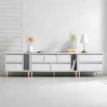 아리엘퍼니쳐 G9184 거실 수납장 2단 서랍 선반 거실장 세트 2350 3colors : 아리엘퍼니쳐